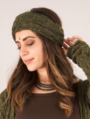 Toonzshop Aikköo Crochet Headband Naisten Hatut Vihreä | 0273VYWAO