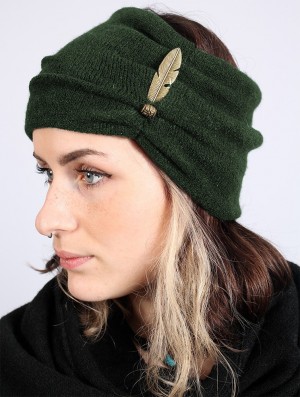 Toonzshop Aikköoz Feathered Headband Naisten Hatut Vihreä | 7342CEHNJ