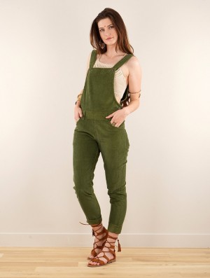 Toonzshop Arawat Corduroy Overalls Naisten Housut Vihreä | 5309XLFRK