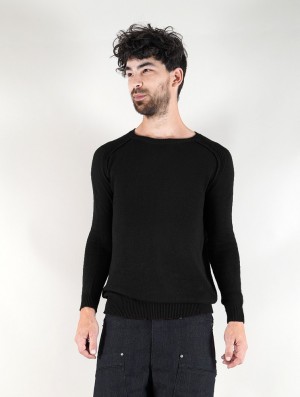 Toonzshop Arga Cotton Sweater Miesten Villapaita Mustat | 4519WVKSI
