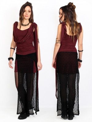 Toonzshop Creature Crochet Skirt Naisten Hame Wine | 9341NMQWD