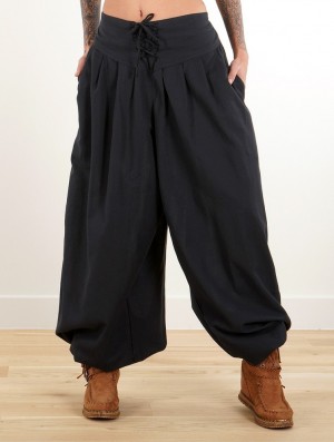 Toonzshop Divyna Gender Neutral Harem Pants Naisten Housut Mustat | 5182ELYSW