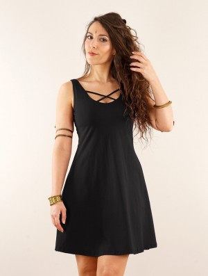 Toonzshop Full Moon Reversible Dress Naisten Mekko Mustat | 0819CGZHA