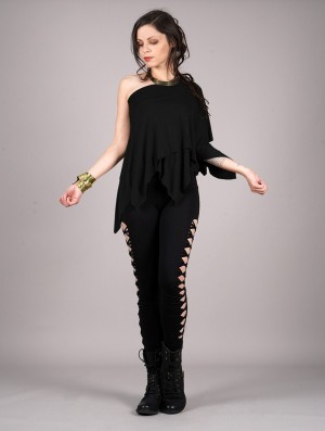 Toonzshop Manoï 2 In 1 Skirt Top Naisten Hame Mustat | 8920KFNST