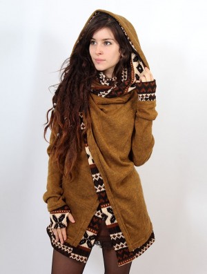 Toonzshop Namkha Yakut Cardigan Naisten Neuletakki Rusty | 5749INFXE