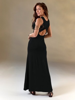 Toonzshop Nayantara Long Dress Naisten Mekko Mustat | 7963DGECQ