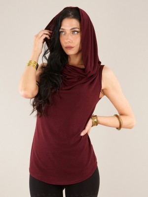 Toonzshop Nephilim Cowl Neck Sleeveless Top Naisten Topit Wine | 7368NWZLC