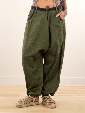 Toonzshop Niharika Gender Neutral Sarouel Pants Naisten Housut Oliivinvihreä Vihreä | 4506JBTKF