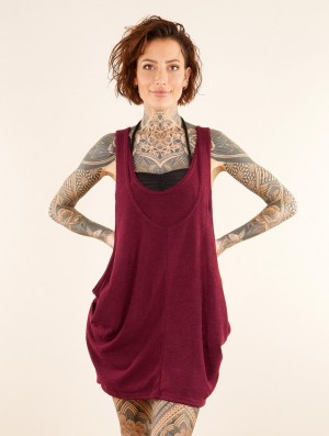 Toonzshop Palani Sleeveless Tunic Naisten Topit Wine | 0467DUVJX