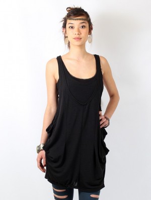 Toonzshop Palani Sleeveless Tunic Naisten Topit Mustat | 2304BHAEQ