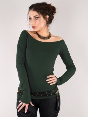 Toonzshop Saädiya Long Sleeve Top Naisten Topit Vihreä | 8670DHCVJ