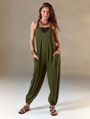 Toonzshop Sampatti Harem Pant Overalls Naisten Housut Vihreä | 8756JSIRZ