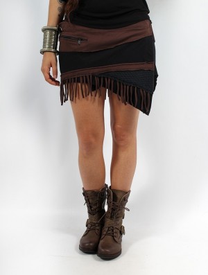 Toonzshop Skirt "Azhar" Naisten Hame Mustat Ruskea | 2931DACSU