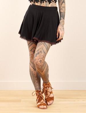 Toonzshop Sulawesi Flared Skort Style Skirt Naisten Hame Mustat | 4832ELARY