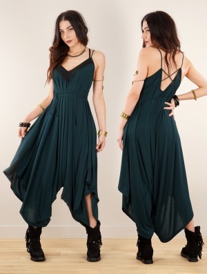 Toonzshop Topäaz Loose And Reversible Strappy Jumpsuit Naisten Jumpsuit Teal | 9462FSWNT