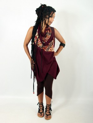Toonzshop Witch Sleeveless Shawl "Ayakii" Naisten Shawl Wine | 8534BCDNR