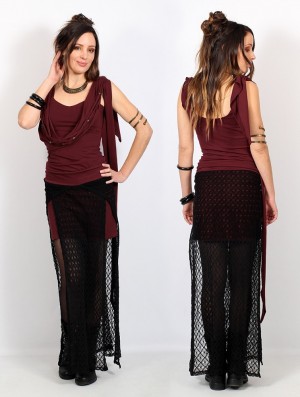 Toonzshop Yükäa Top Naisten Topit Wine | 7902VQCEI