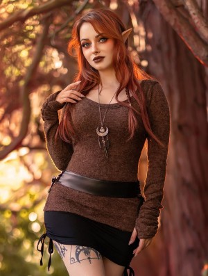 Toonzshop Ysïs Pullover Naisten Villapusero Ruskea | 6897RNTJY