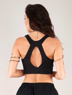 Toonzshop Zohra Crop Top Bra Naisten Rintaliivit Mustat | 2913JBMRT